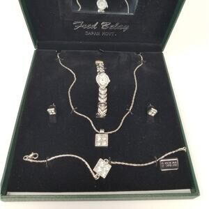 Fred Belay New Watch & Jewelry‎ Set Watch, Earrings, Necklace, and Bracelot NWT